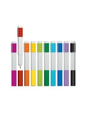 LEGO 10-Pack Markers With Brick Attachments For Creative Play Ages 6+
